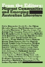 From the Editors: Migrant Communities and Emerging Australian Literature